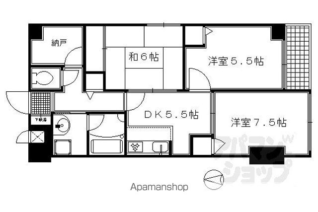 ライオンズマンション二条城東の間取り写真