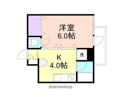 パリ・シャトー本町[1K/23.61m2]の間取図
