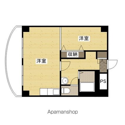 グリーンヴァリィ金光一番館[1R/38.88m2]の間取図