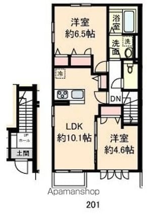 クレール[2LDK/55.71m2]の間取図