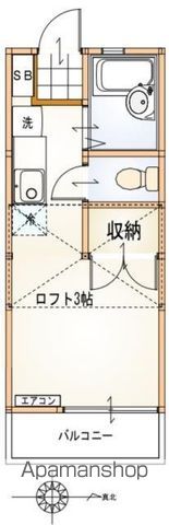 【八王子市上柚木のアパートの間取り】