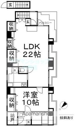 シャトー阿佐ヶ谷[1LDK/78.12m2]の間取図