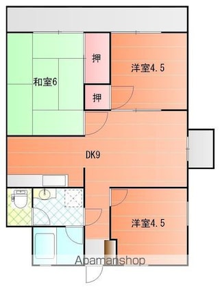 中央グランドハイツ[3DK/56.1m2]の間取図
