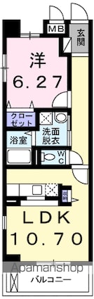 プレイン　ステージ[1LDK/42.75m2]の間取図