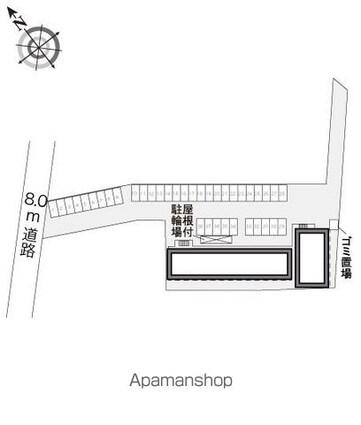 レオパレスアラン[1K/22.35m2]の配置図
