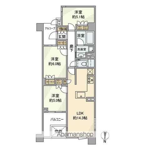 プラウド京都東洞院の間取り写真
