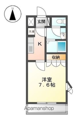ＳＴＲＡＤＡ　ｓａｙａ[1K/26.25m2]の間取図