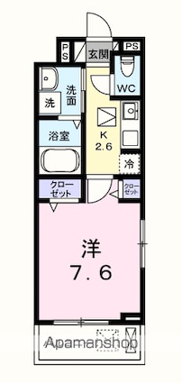 ラ・ステラ[1K/27.02m2]の間取図