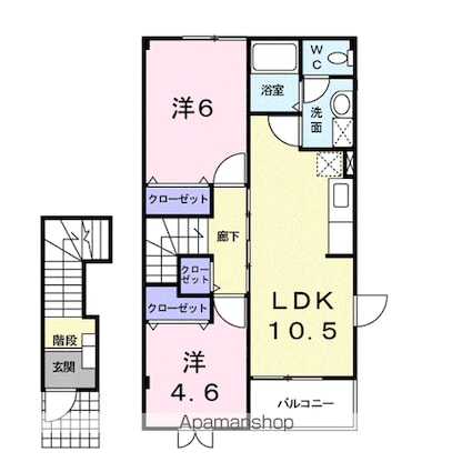 アイネ　パウゼ[2LDK/51.67m2]の間取図