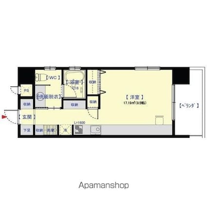 ＴＲＥＩＺＥ　ＲＥＵＮＩＯＮ[1R/35.77m2]の間取図