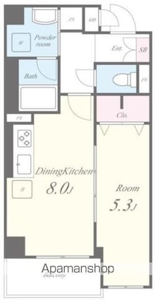 ＶＥＧＡ　ＳＡＮＷＡ[1DK/35.43m2]の間取図
