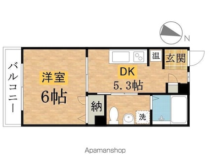 ＦＲＡＩＳ　ＩＬＥ[1DK/28.15m2]の間取図