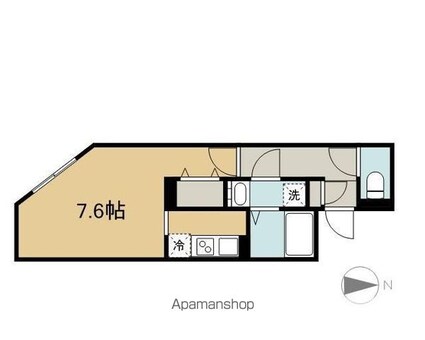 ＭＴＭ東別院[1K/26.4m2]の間取図