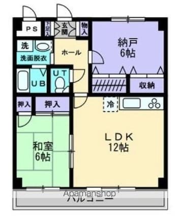 シンメイロード[1SLDK/58.32m2]の間取図