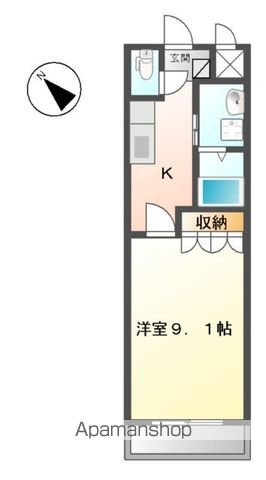 岐阜市六条片田のアパートの間取り