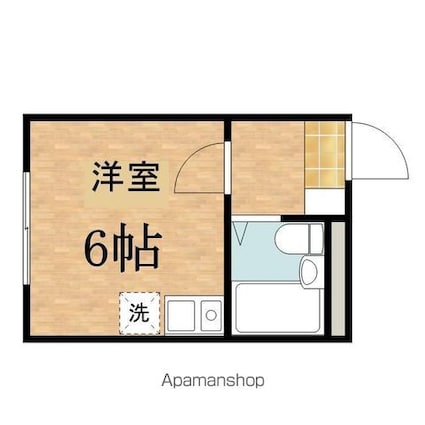 ベルピア・平山城址公園第１[1R/15.74m2]の間取図