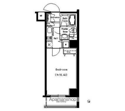 パークアクシス板橋本町[1K/31.05m2]の間取図