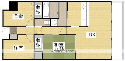 川端壱番館[3LDK/68.4m2]の間取図