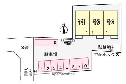 メゾン　ド　モア[1LDK/50.14m2]の配置図