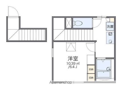 レオパレスなかむら[1K/24m2]の間取図