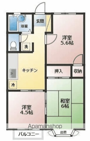 パーシモン弐番館の間取り写真
