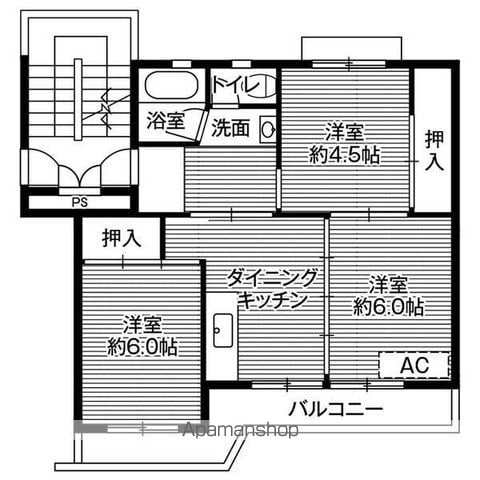 ビレッジハウス清末1号棟の間取り写真