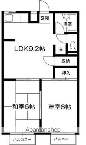 羽村市神明台のマンションの間取り