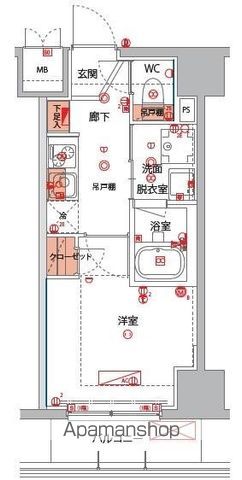 ハーモニーレジデンス横浜大通り公園ＥＩＲＡＫＵの間取り