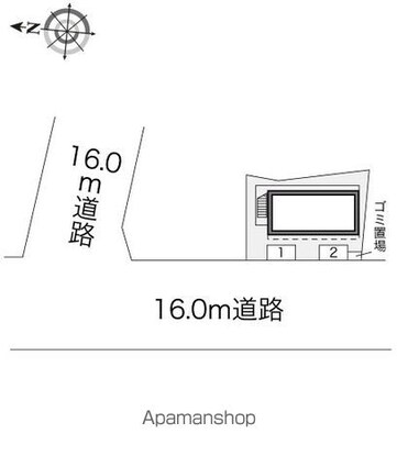 レオパレス砂野台[1K/19.87m2]の配置図