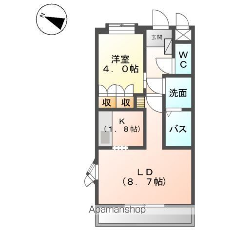 和歌山市杭ノ瀬のアパートの間取り