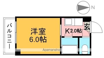 オブジェ１[1K/17.01m2]の間取図