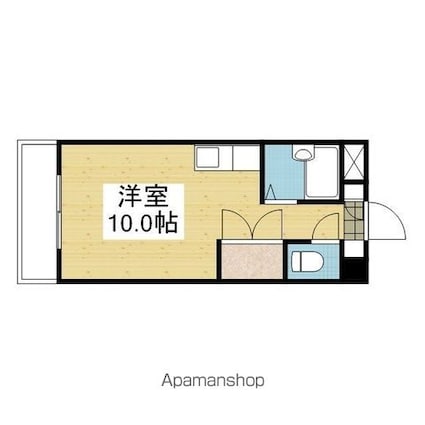 キャッスル朝生田　東棟[1R/21m2]の間取図