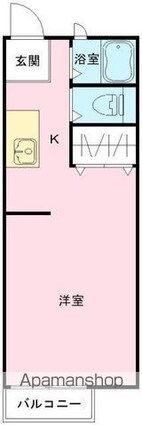 サンシティ長浜Ａ棟[1R/17.82m2]の間取図
