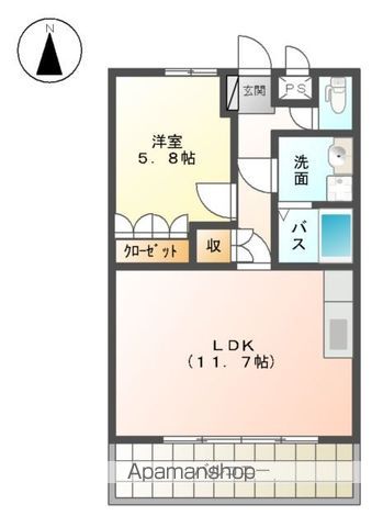 平塚市中堂のアパートの間取り