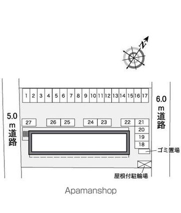 レオパレスフェアリー[1K/20.81m2]の配置図