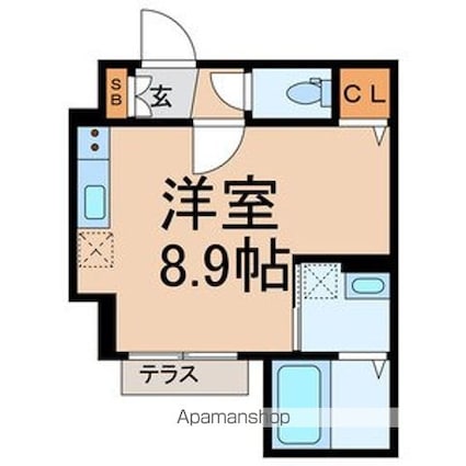 Ｍａｉｓｏｎ　ｄｅ　ｃｌａｒｏ（メゾンドクラーロ）[1R/23.62m2]の間取図