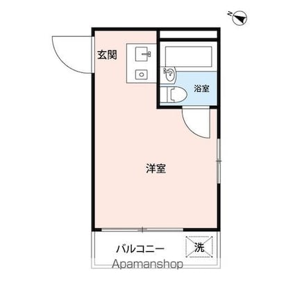 メゾン・ド・マルス[1R/16.1m2]の間取図