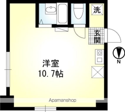 ダイヤモンドレジデンス蓮沼町[1R/25.24m2]の間取図