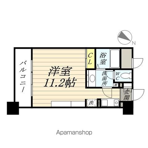 福岡市博多区祇園町のマンションの間取り