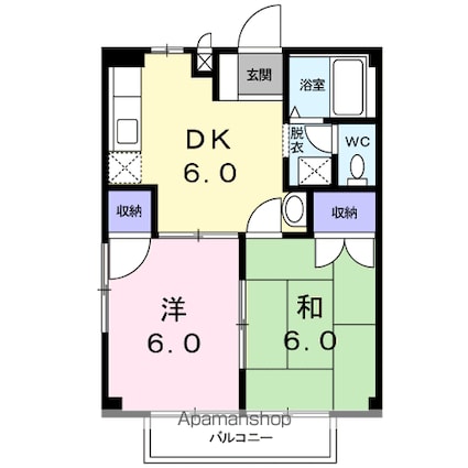 トラッド森口[2DK/40.04m2]の間取図