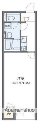 レオネクストアルファ[1K/31.69m2]の間取図