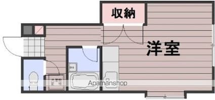 岡山県岡山市北区新屋敷町２丁目[1R/29.6m2]の間取図