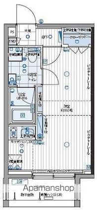 パティーナ三田台[1R/25.46m2]の間取図
