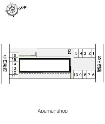レオパレスラポール[1K/26.49m2]の配置図