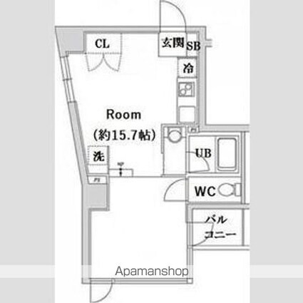 Ｇｒａｃｅ　Ｃｏｕｒｔ　Ｕｅｎｏ[1R/33.11m2]の間取図