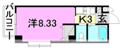 メゾンド立花[1K/23.25m2]の間取図