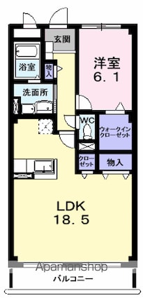 スプリングロードＡｋａｓａｋａ[1LDK/59.58m2]の間取図