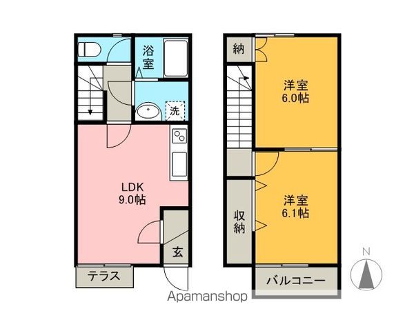 DUPLEX国王65の間取り写真