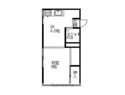 吉田ハウス[1R/24.7m2]の間取図