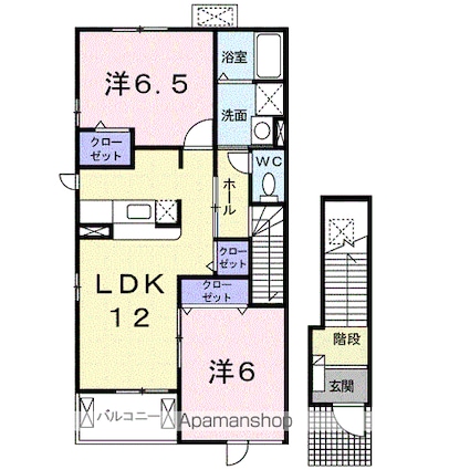 マナ　サフラワー[2LDK/58.86m2]の間取図
